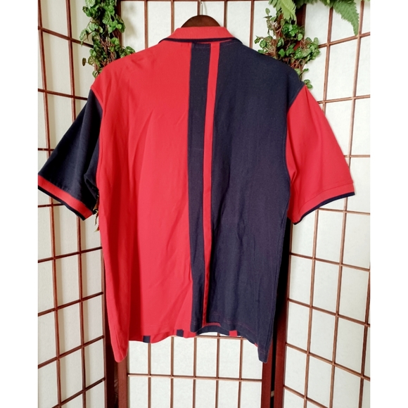 Fila Classic Stripe Colorblock Logo Mesh Polo Top - Picture 11 of 16